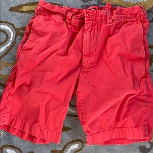 Men’s J Crew Stanton Shorts in Flame Red